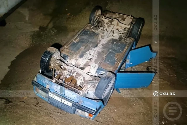 Tovuzda avtomobil kanala aşdı, xəsarət alanlar var - Foto