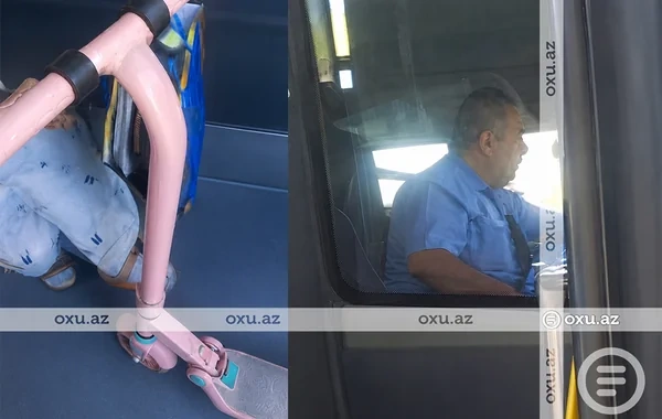 Bakıda avtobus sürücüsü ilə qadın sərnişin arasında mübahisə - FOTO - VİDEO