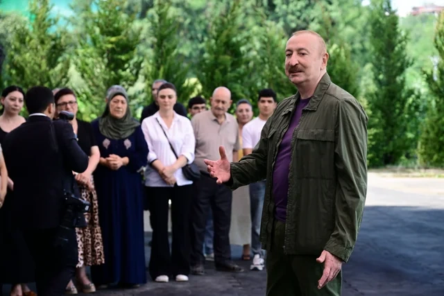 İlham Əliyev Xocavənd rayonunun Quzeyxırman kəndində olub - FOTO