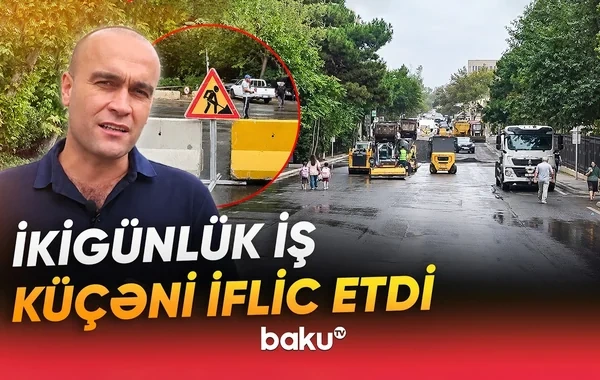 Bakıda yol təmiri sürücüləri çətin vəziyyətə saldı: "Niyə yayda yox, indi?" - VİDEO