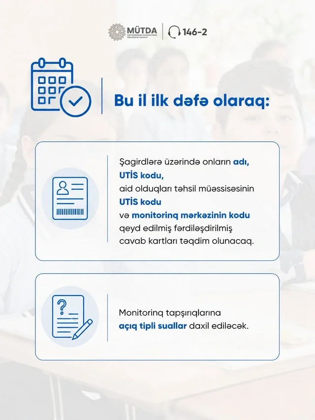 300 mindən çox şagird monitorinq ediləcək - FOTO