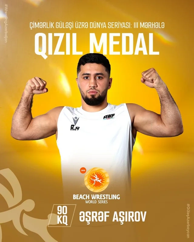 Azərbaycanın çimərlik güləşçiləri Batumidə iki medal qazanıblar