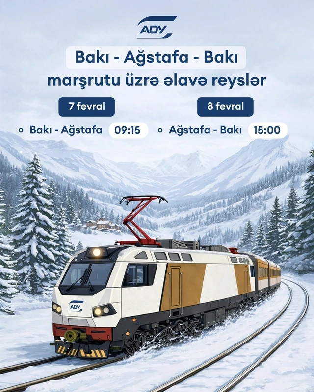 Bakı-Ağstafa-Bakı istiqamətində əlavə qatar reysləri olacaq