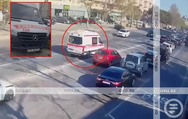 Narkotikin təsiri altında Bakıda təcili yardım maşınını sürən şəxs HƏBS EDİLDİ - VİDEO
