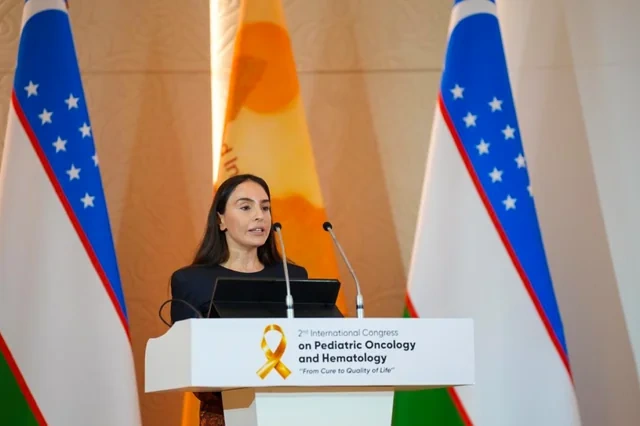 Leyla Əliyeva Özbəkistanda keçirilən Uşaq Onkologiyası üzrə II Beynəlxalq Konqresdə çıxış edib - Foto