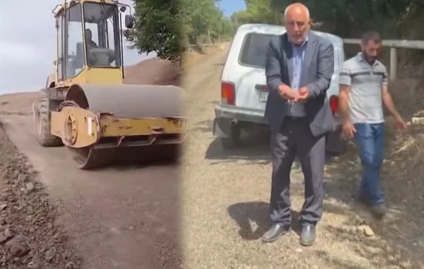 25 min manata yaxın pul yığıb yol çəkdirdilər, üç gün sonra dağıldı - Sakinlərdən ŞİKAYƏT - VİDEO