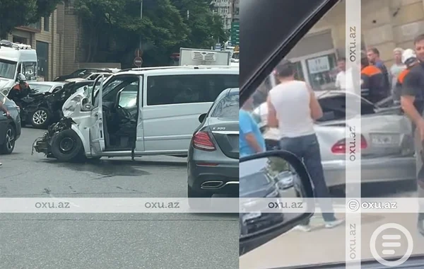 Bakıda 10 avtomobil toqquşdu - FOTO - VİDEO