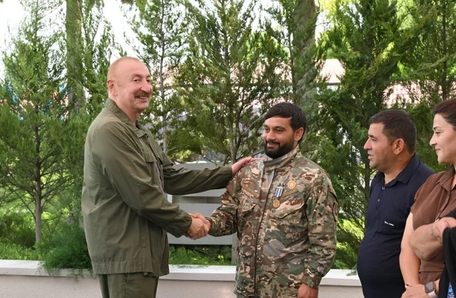 İlham Əliyev Xocavənd rayonunun Quzeyxırman kəndində olub - FOTO