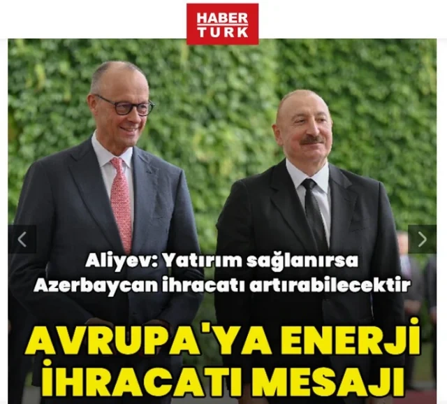 İlham Əliyevin Almaniyaya səfəri Türkiyə mediasının diqqət mərkəzindədir - FOTO