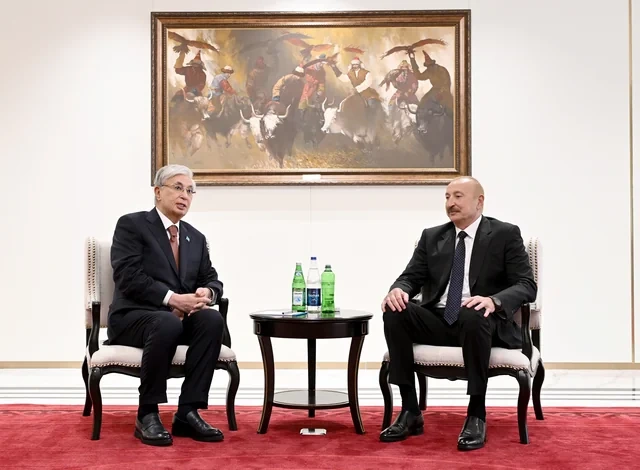 Azərbaycan və Qazaxıstan prezidentlərinin Bişkekdə görüşü olub - FOTO