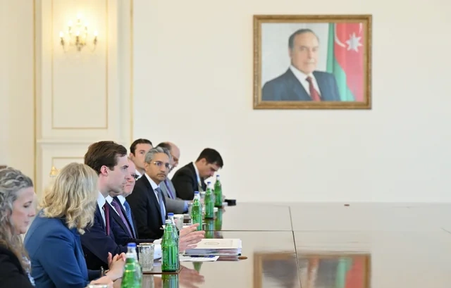 İlham Əliyev Kaleb Orrun başçılıq etdiyi nümayəndə heyətini qəbul edib - FOTO