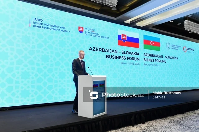 Azərbaycan və Slovakiya işgüzar dairələri Bakıda biznes forumda bir araya gəlib - FOTO