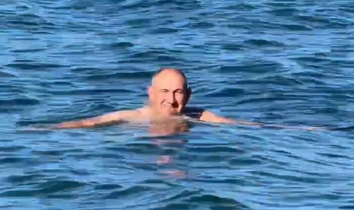 Paşinyan Göyçə gölündə çimdi - Video