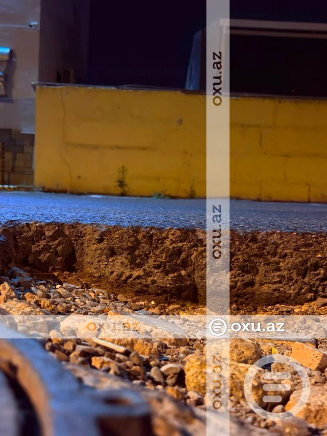 Bakıda çökən yol sürücüyə 800 manata başa gəldi - FOTO - VİDEO