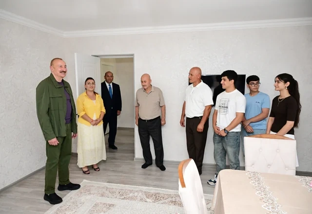 İlham Əliyev Xocavənd rayonunun Quzeyxırman kəndində olub - FOTO