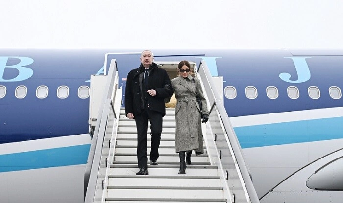 Prezident və xanımı İsveçrəyə getdi - Foto