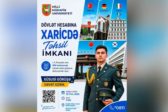 Xaricdə hərbi təhsil almaq istəyənlərin NƏZƏRİNƏ