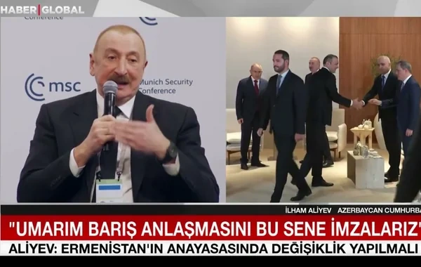 İlham Əliyevin Münhendən mesajı: "Ermənistan konstitusiyası dəyişməlidir" - VİDEO