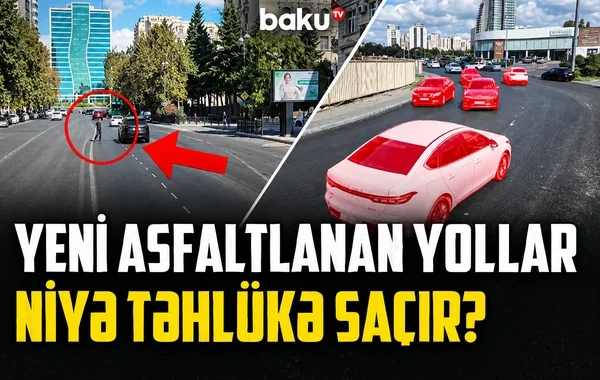 Asfalt yenilənir, xətlər çəkilmir: Bəs təhlükəsizlik? - Video