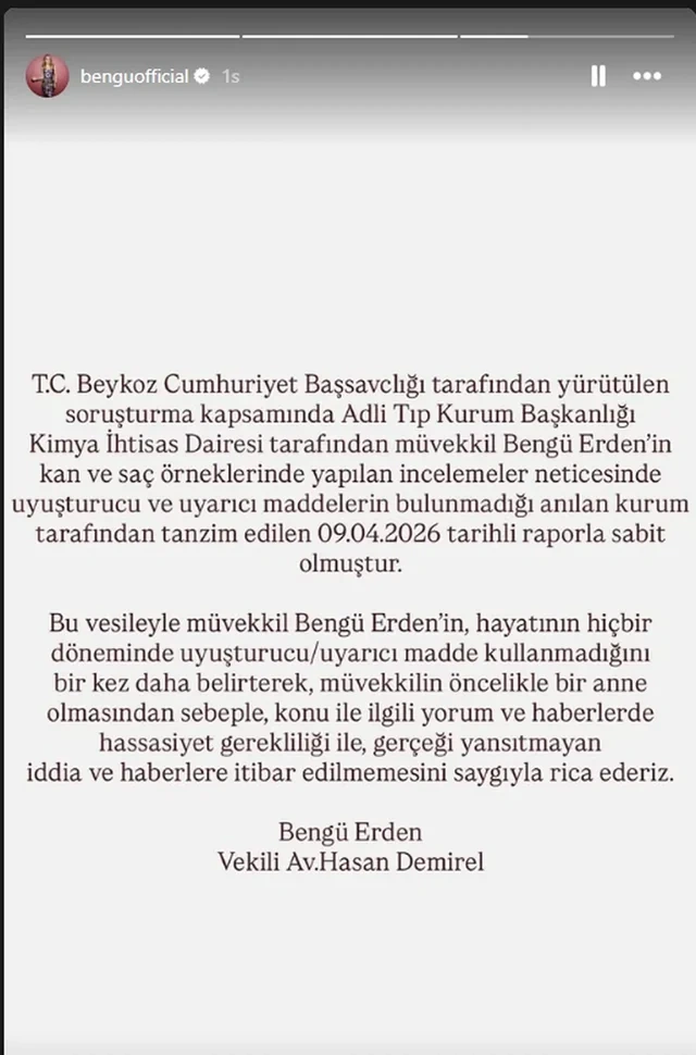 Məşhur türkiyəli müğənni Bengünün vəkilindən çağırış: "Ana olduğunu nəzərə alın" - FOTO