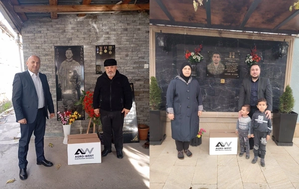 "Aqro-Vest DC" MMC şəhid ailələrinə və müharibə əlillərinə bayram sovqatı paylayıb