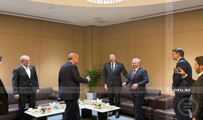 Əliyev, Ərdoğan, Mirziyayev və Pezeşkian bir araya gəldi - Foto