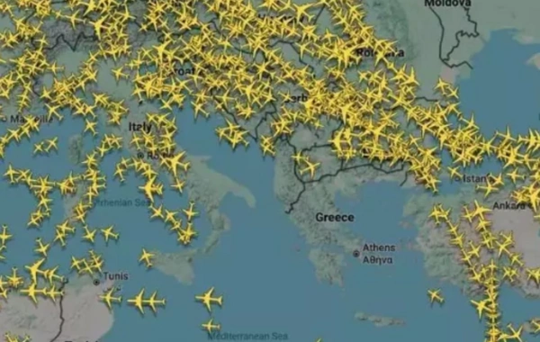 Yunanıstanın hava məkanı bağlandı