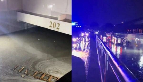 Bakıda 2 nəfərin öldüyü tuneli yenə su basdı - Video
