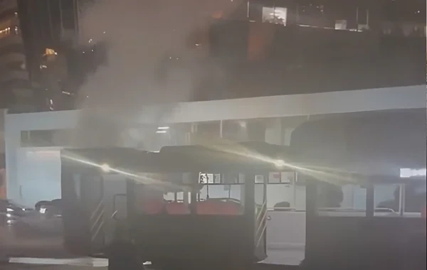 Bakıda sərnişin avtobusunda həyəcanlı anlar - Video