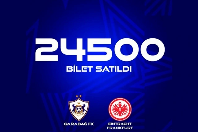 "Qarabağ" - "Ayntraxt Frankfurt" oyununa satılan biletlərin sayı açıqlandı
