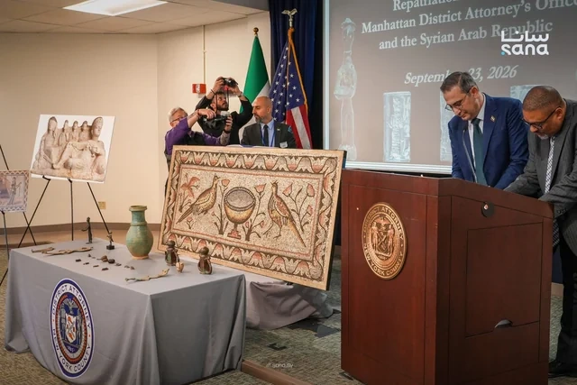 ABŞ Suriyaya beş milyon dollarlıq artefaktları qaytardı - FOTO