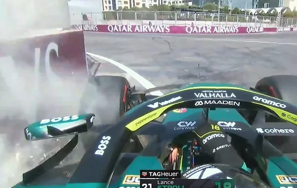 "Formula-1"də QƏZA: Lans Stroll yürüşü yarımçıq qoydu - VİDEO