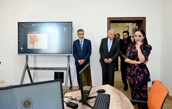 Leyla Əliyeva Şəki Şəhər İncəsənət Məktəbində olub - FOTO