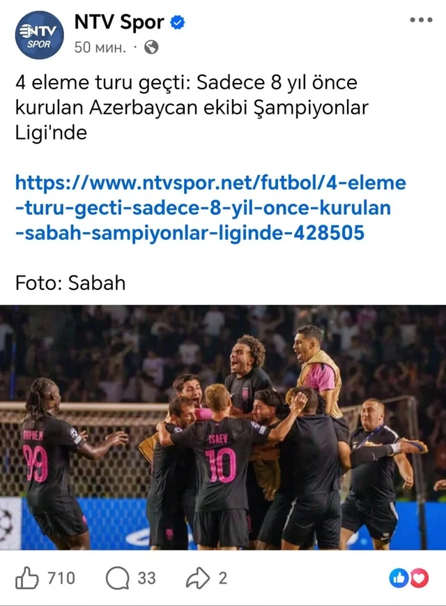 Dünyanın idman mətbuatı "Sabah"ın uğurundan yazır - FOTO - VİDEO