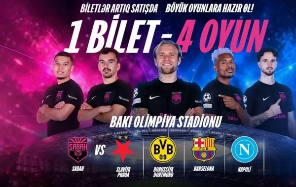 "Sabah"ın Çempionlar Liqasındakı ev oyunlarına vahid biletlər satışa çıxarıldı - Qiymətlər