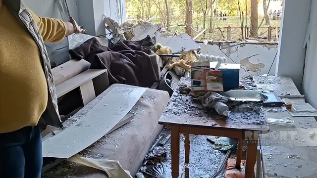 Kiyevə zərbələr nəticəsində azərbaycanlı ailənin mənzili dağıldı - Foto