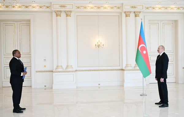 Prezident İlham Əliyev Esvatininin Azərbaycanda yeni təyin olunmuş səfirini qəbul edib - FOTO