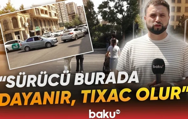 Bakıda nişan və piyada keçidi tıxac yaradır? - VİDEO