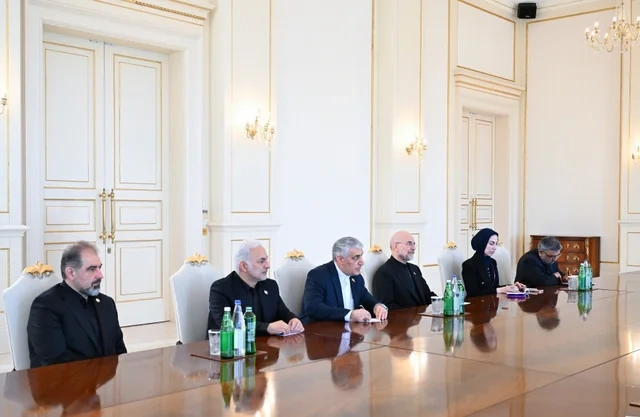 Prezident İlham Əliyev Baqir Qalibafın başçılıq etdiyi nümayəndə heyətini qəbul edib - FOTO