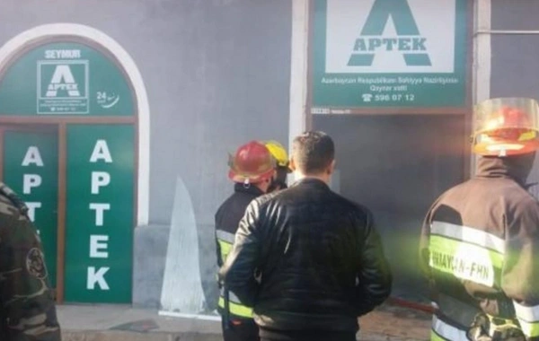 Sumqayıtda aptekdə yanğın olub