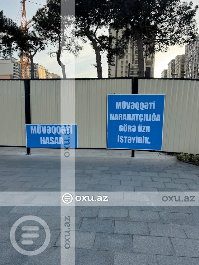 Bakının mərkəzində park ərazisində aparılan tikinti işləri NƏ İLƏ ƏLAQƏDARDIR? - VİDEO - FOTO