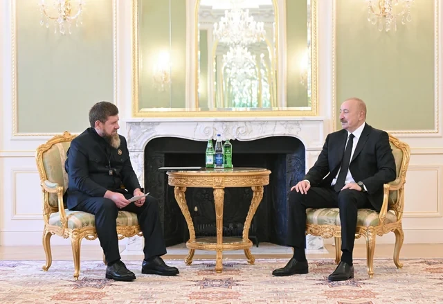 İlham Əliyev Ramzan Kadırovu qəbul edib - Foto