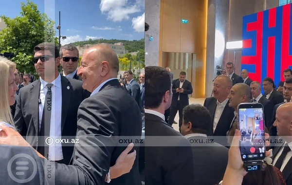 İlham Əliyevdən media nümayəndələrinə dostyana jest - VİDEO