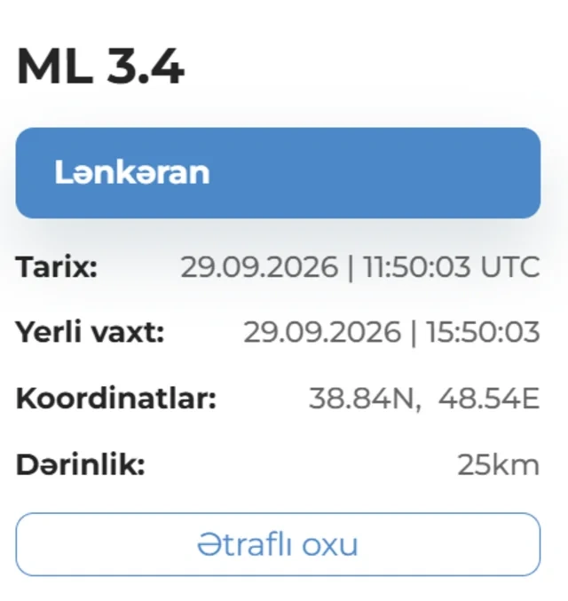 Azərbaycanda zəlzələ oldu - FOTO