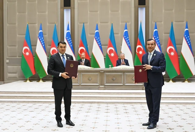 Daşkənddə Azərbaycan-Özbəkistan sənədlərinin imzalanması və mübadiləsi mərasimi olub - FOTO - VİDEO