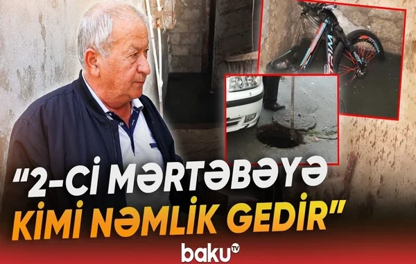 "Hamı məsuliyyəti bir-birinin üzərinə atır" - Bina sakinləri zirzəmidə yaranmış vəziyyətdən şikayət etdilər - VİDEO