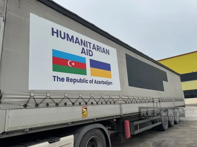 Azərbaycandan Ukraynaya humanitar yardım göndərildi - Foto