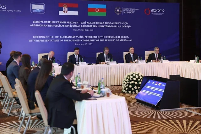 Serbiya prezidenti ilə Azərbaycanın biznes nümayəndələri arasında görüş keçirilib