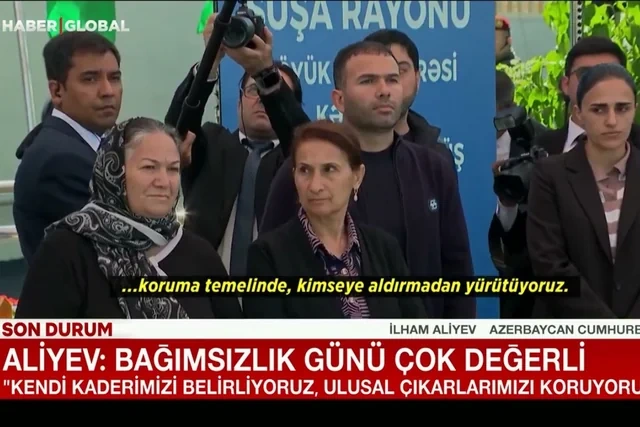 "Haber Global": "İlham Əliyev müstəqilliyin elan edildiyi gündə Şuşaya anlamlı səfər reallaşdırdı" - VİDEO