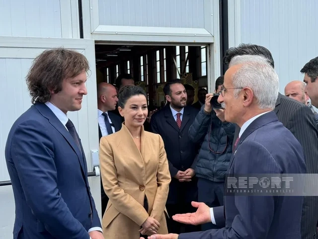BTQ dəmir yolu xəttinin modernləşdirilmədən sonra rəsmi açılışı keçirilib - FOTO